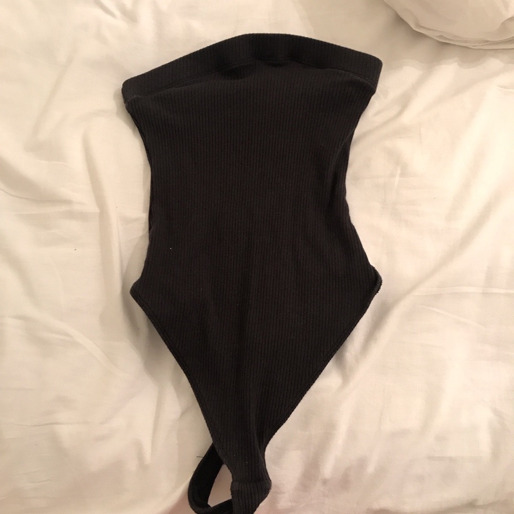 black strapless urban outfitters body suit